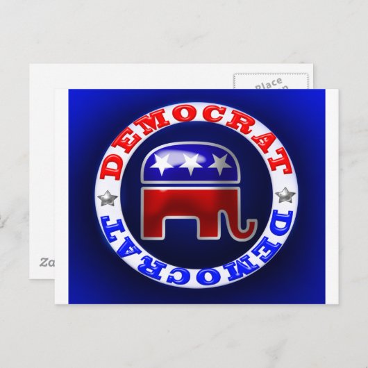 民主党員のパーティーの個人的なギフトか選挙の商品 インビテーションポストカード (正面/裏面)