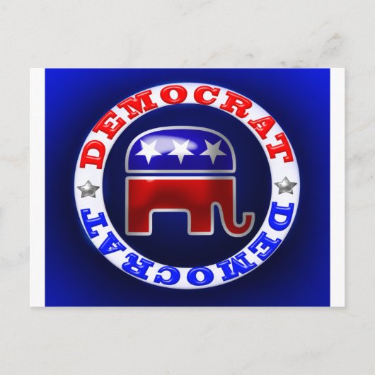 民主党員のパーティーの個人的なギフトか選挙の商品 インビテーションポストカード (正面)