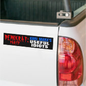 民主党員のパーティーの有用な馬鹿 バンパーステッカー (トラック上)