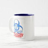 民主党員の原子格納容器 ツートーンマグカップ (正面左)