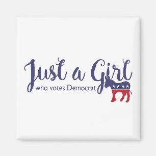 民主党員の磁石を投票するちょうど女の子 マグネット