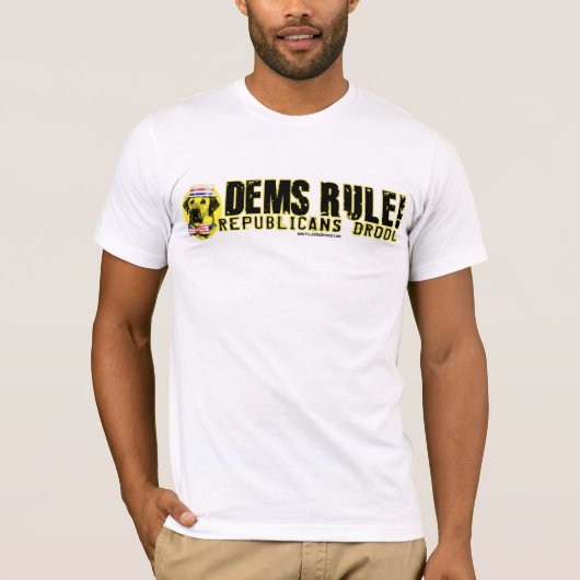 民主党員の規則。 共和党員のよだれのワイシャツ Tシャツ (正面)