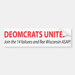 民主党員は結合します バンパーステッカー