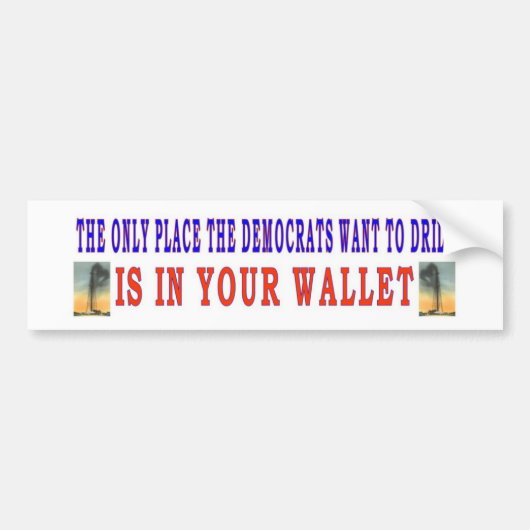 民主党員は自分の中で訓練したいだけだ バンパーステッカー (正面)