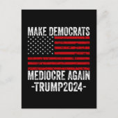 民主党員を再びトランプ2024を平凡にする シーズンポストカード (正面)