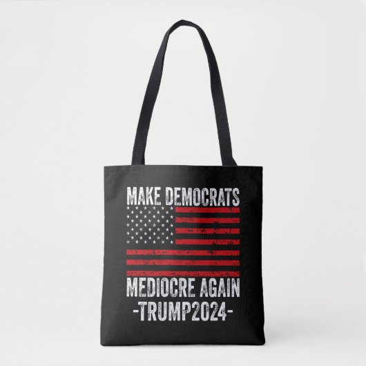 民主党員を再びトランプ2024を平凡にする トートバッグ (正面)