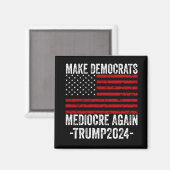 民主党員を再びトランプ2024を平凡にする マグネット (正面/裏面)