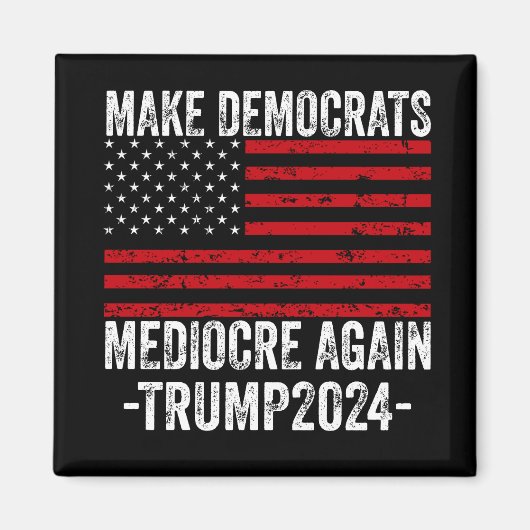 民主党員を再びトランプ2024を平凡にする マグネット (正面)