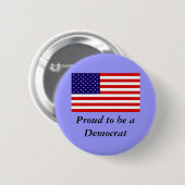 民主党員ボタン 缶バッジ (正面&裏面)