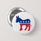 民主党員ボタン 缶バッジ (正面&裏面)