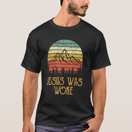 民主党員自由主義のイエスはクリスチャンを目覚めた Tシャツ (正面)