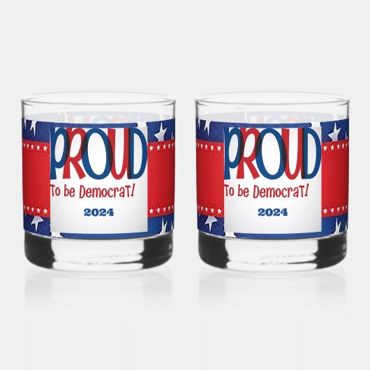 民主党員誇りを持ったになる ウイスキーグラス (裏面)