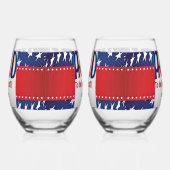 民主党員誇りを持ったになる ステムなしワイングラス (左)