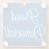 民主党員 ガラスコースター (裏面)