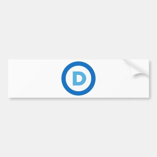 民主党員 バンパーステッカー (正面)