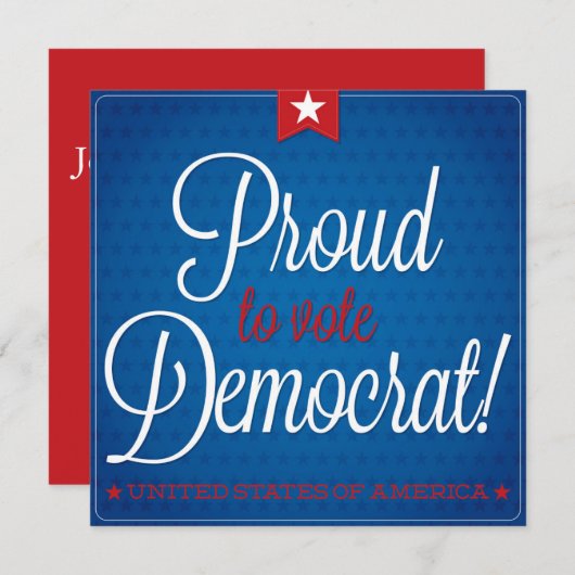 民主党員 招待状 (正面/裏面)