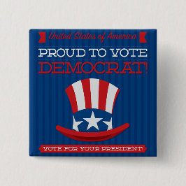 民主党員 缶バッジ