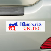 民主党団結! バンパーステッカー (車上)