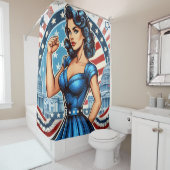 民主党女性 シャワーカーテン (インサイチュ)