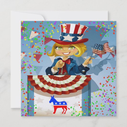 民主党愛国的招待状- srf 招待状 (正面)