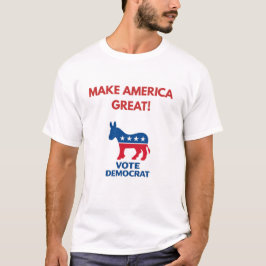 民主党支持の政治Tシャツ - 民主主義を強く支持 Tシャツ