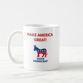 民主党支持者 デモクラシー推進 コーヒーマグ コーヒーマグカップ