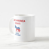民主党支持 民主主義コーヒーマグ コーヒーマグカップ (正面左)