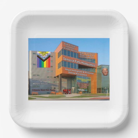 民主党本部パーティー ペーパープレート (正面)