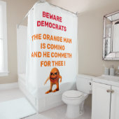 民主党警告のリングや輪 シャワーカーテン (インサイチュ)