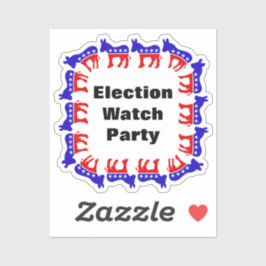 民主党選挙監視パーティー シール