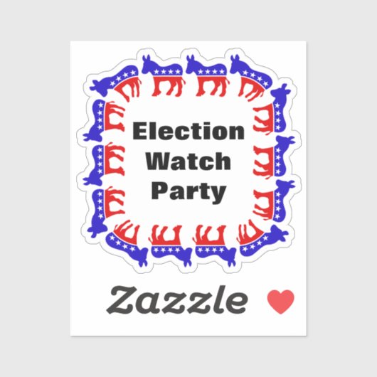 民主党選挙監視パーティー シール (シート)