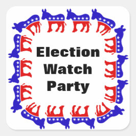 民主党選挙監視パーティー スクエアシール