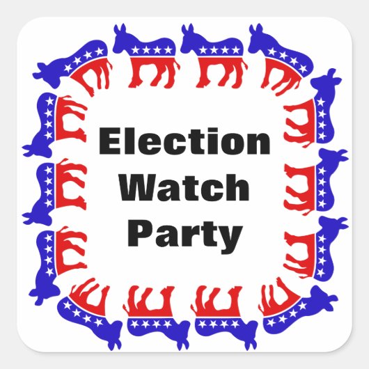 民主党選挙監視パーティー スクエアシール (正面)