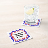 民主党選挙監視パーティー スクエアペーパーコースター (インサイチュ)