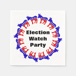 民主党選挙監視パーティー スタンダードカクテルナプキン