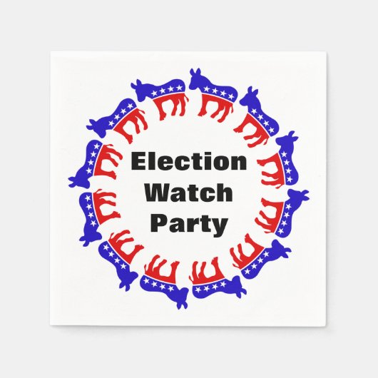 民主党選挙監視パーティー スタンダードカクテルナプキン (正面)