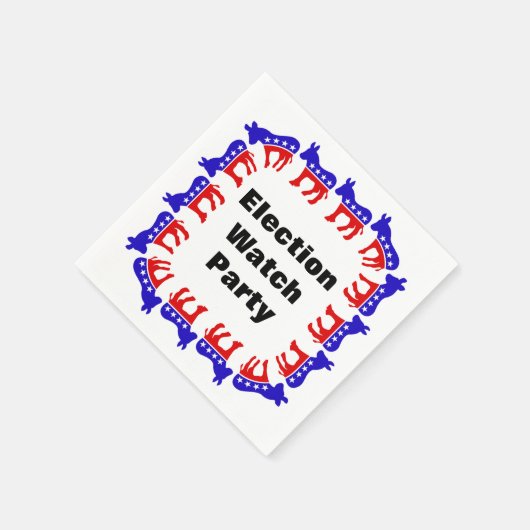 民主党選挙監視パーティー スタンダードカクテルナプキン (角)