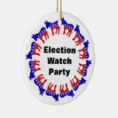 民主党選挙監視パーティー セラミックオーナメント (右)