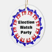 民主党選挙監視パーティー セラミックオーナメント (左)