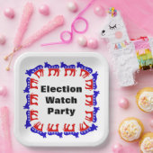 民主党選挙監視パーティー ペーパープレート (パーティー)
