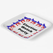 民主党選挙監視パーティー ペーパープレート (傾斜あり)