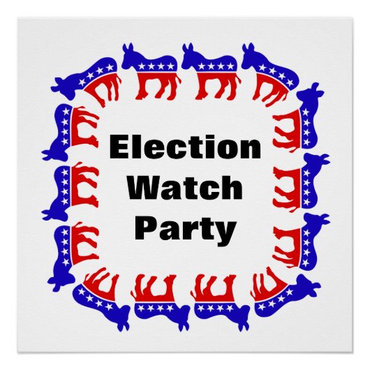 民主党選挙監視パーティー ポスター (正面)