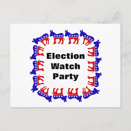 民主党選挙監視パーティー ポストカード (正面)