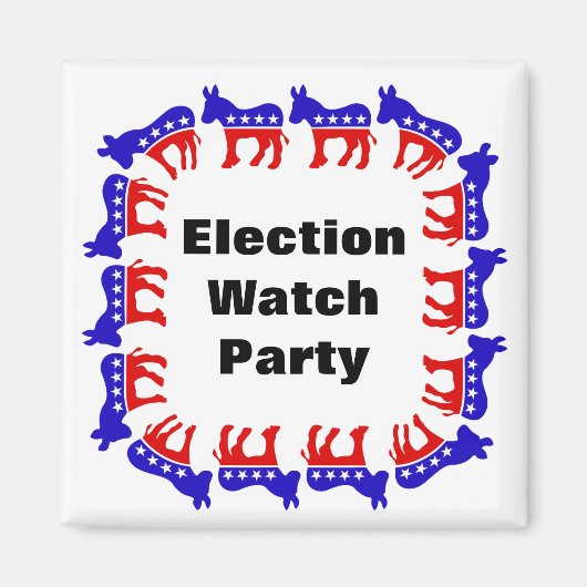 民主党選挙監視パーティー マグネット (正面)