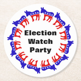 民主党選挙監視パーティー ラウンドペーパーコースター