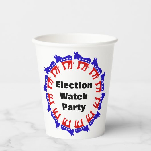 民主党選挙監視パーティー 紙コップ (正面)
