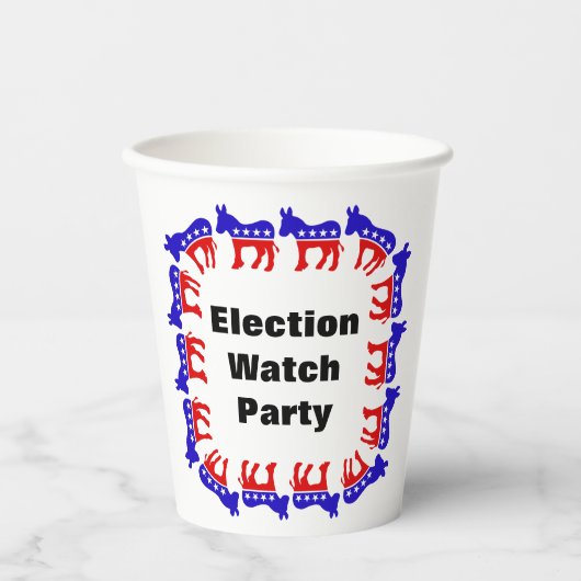 民主党選挙監視パーティー 紙コップ (正面)