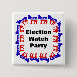 民主党選挙監視パーティー 缶バッジ