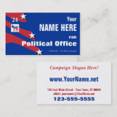 民主党 – 政治選挙キャンペーン 名刺 (正面/裏面)