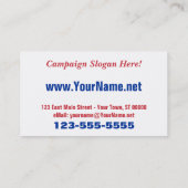 民主党 – 政治選挙キャンペーン 名刺 (裏面)